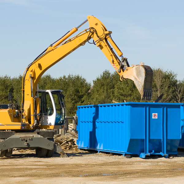 what size residential dumpster rentals are available in Roseglen